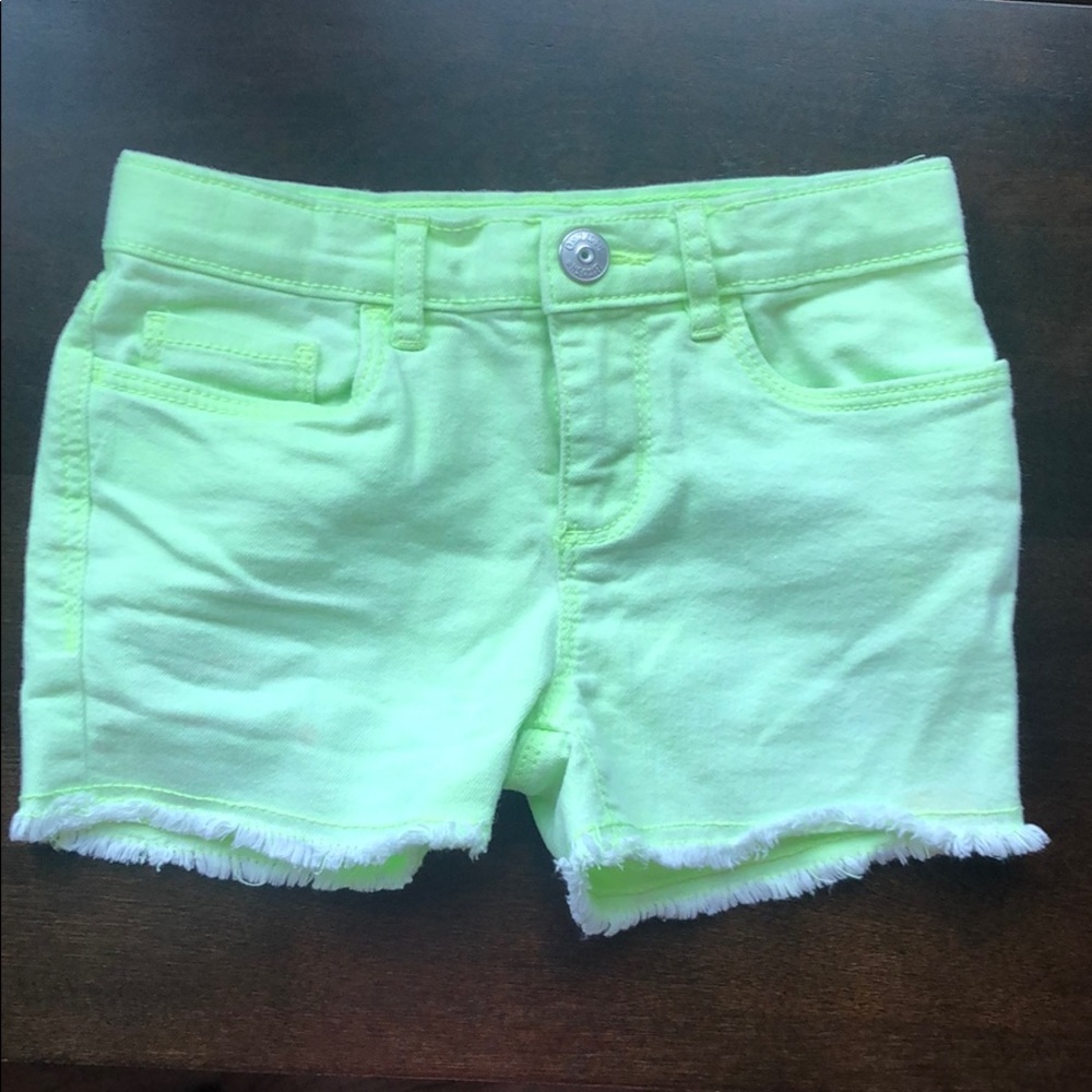 OshKosh denim neon yellow shorts